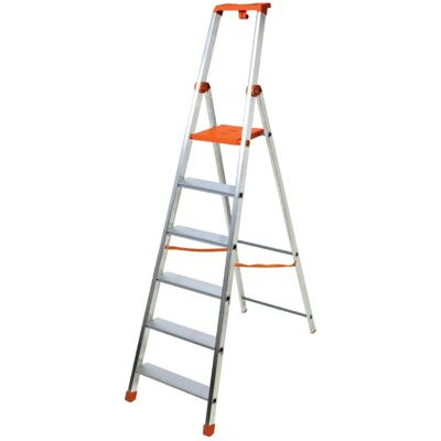 Trade Shop - Escalera De Aluminio Doméstica Gierre 'profesional' 6 7 8 Peldaños - 6 Grados Trade Shop - Escalera De Aluminio Doméstica Gierre 'profesional' 6 7 8 Peldaños - 6 Grados