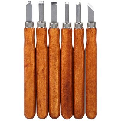 OEM Juego De Herramientas Para Tallar Madera, Cuchillo, Mini Cinceles De Acero Con Mango, Kit De Manualidades (6 Piezas).-crezuo OEM Juego De Herramientas Para Tallar Madera, Cuchillo, Mini Cinceles De Acero Con Mango, Kit De Manualidades (6 Piezas).-crezuo