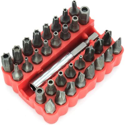 OEM Juego De 33 Brocas, Llave Torx Torx Hex Star, Destornillador Eléctrico, Brocas Hexagonales De 1/4 De Pulgada (6,35 Mm), Soporte Magnético OEM Juego De 33 Brocas, Llave Torx Torx Hex Star, Destornillador Eléctrico, Brocas Hexagonales De 1/4 De Pulgada (6,35 Mm), Soporte Magnético