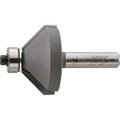 GUHDO Modelo 35mm Fresa para madera - 45° Corte en bisel, Carburo de tungsteno de alto rendimiento GUHDO Modelo 35mm Fresa para madera - 45° Corte en bisel, Carburo de tungsteno de alto rendimiento
