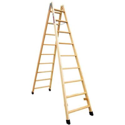 Escalera Doble Subida De Madera Peldaños 9-9 Ld09 Faraone Escalera Doble Subida De Madera Peldaños 9-9 Ld09 Faraone