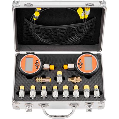 Mophorn Juego De Acoplamientos De Prueba De Presión Hidráulica Digital, Incluye 2 Manómetros De 0–700 Bar, 9 Acoplamientos De Prueba,2 Mangueras Para Excavadoras Y 1 Para Construcción, Color Negro Mophorn Juego De Acoplamientos De Prueba De Presión Hidráulica Digital, Incluye 2 Manómetros De 0–700 Bar, 9 Acoplamientos De Prueba,2 Mangueras Para Excavadoras Y 1 Para Construcción, Color Negro
