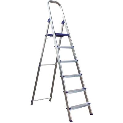 Svelt Escalera Aluminio Tijera Domestica Peldaño Ancho 4 Peldaños 2.05 Svelt Escalera Aluminio Tijera Domestica Peldaño Ancho 4 Peldaños 2.05