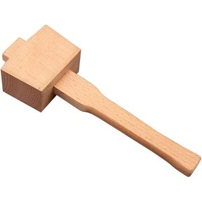 DPZO Mazo De Madera De Haya Con Mango Cómodo Y Superficie De Golpeo Angulada, Ideal Para Trabajos De Carpintería (245 Mm). DPZO Mazo De Madera De Haya Con Mango Cómodo Y Superficie De Golpeo Angulada, Ideal Para Trabajos De Carpintería (245 Mm).