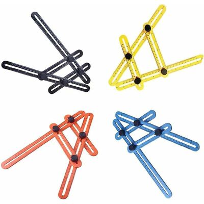 Ahlsen - Regla De Múltiples Ángulos, Plantilla De Medición De Múltiples Ángulos, Herramienta De Medición De Múltiples Ángulos Métrica De Plástico Abs Para Bricolaje, Constructores, Artesanos, Carpinterí Ahlsen - Regla De Múltiples Ángulos, Plantilla De Medición De Múltiples Ángulos, Herramienta De Medición De Múltiples Ángulos Métrica De Plástico Abs Para Bricolaje, Constructores, Artesanos, Carpinterí