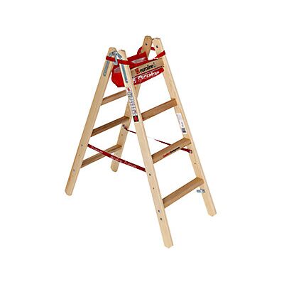 Escalera de madera Kaiserkraft con peldaños anchos y cómodos - Escalera Escalera de madera Kaiserkraft con peldaños anchos y cómodos - Escalera