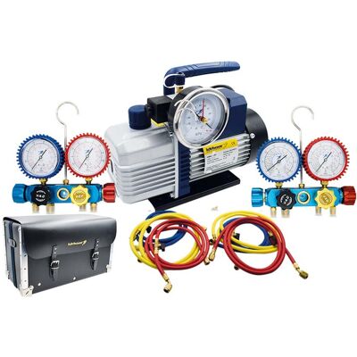 FERRARI SRL Kit De Estación De Vacío Y Carga Bomba Carryline 100lt Completa Con Bolsa, Manómetros, Mangueras Y Conexiones FERRARI SRL Kit De Estación De Vacío Y Carga Bomba Carryline 100lt Completa Con Bolsa, Manómetros, Mangueras Y Conexiones