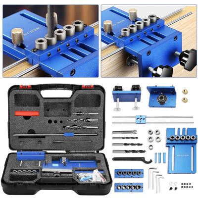 OEM Kit De Plantilla De Posicionamiento 3 En 1 De 6/8/10 Mm, Localizador De Herramientas Para Carpintería De 5 Agujeros, 3 Formas De Montaje Con Punzón Guía De Perforación Ajustable OEM Kit De Plantilla De Posicionamiento 3 En 1 De 6/8/10 Mm, Localizador De Herramientas Para Carpintería De 5 Agujeros, 3 Formas De Montaje Con Punzón Guía De Perforación Ajustable