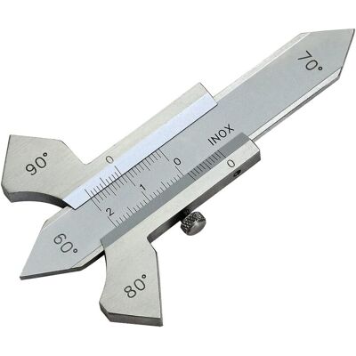 OEM Medidor De Soldadura - 4 Ángulos Integrados (60°70°80°90°) - Mide En Pulgadas/métrico/fracciones La Altura De La Soldadura, El Espesor Del Cordón Y El Ángulo Del Bisel. OEM Medidor De Soldadura - 4 Ángulos Integrados (60°70°80°90°) - Mide En Pulgadas/métrico/fracciones La Altura De La Soldadura, El Espesor Del Cordón Y El Ángulo Del Bisel.