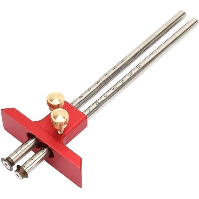 Calibre Para Marcar Madera Csparkv, Regla De Marcado De Madera De Doble Cabezal De Acero Inoxidable, Herramienta De Trazado Para Carpintería Calibre Para Marcar Madera Csparkv, Regla De Marcado De Madera De Doble Cabezal De Acero Inoxidable, Herramienta De Trazado Para Carpintería