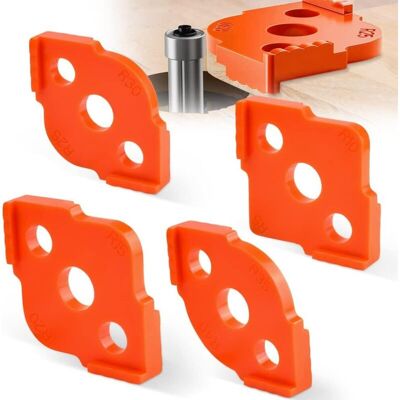ENOWELIR Plantilla De Fresado Para Banco De Carpintería, 4 Piezas De Aleación De Aluminio R5 A R40, Para El Mecanizado De Esquinas Redondeadas En Madera ENOWELIR Plantilla De Fresado Para Banco De Carpintería, 4 Piezas De Aleación De Aluminio R5 A R40, Para El Mecanizado De Esquinas Redondeadas En Madera