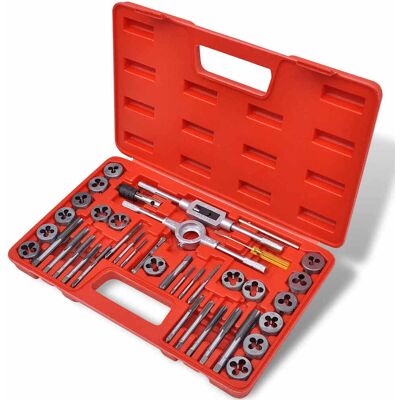 Vidaxl Juego De Machos Y Terrajas 40 Piezas Vidaxl Juego De Machos Y Terrajas 40 Piezas