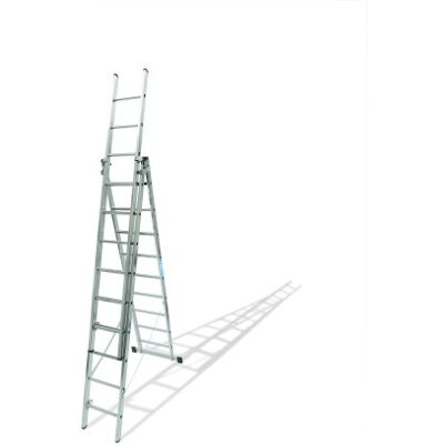 Escalera Industrial Transformables 1,93/4,03mt 6 Peldaños Triple Con Base Aluminio Ktl Escalera Industrial Transformables 1,93/4,03mt 6 Peldaños Triple Con Base Aluminio Ktl