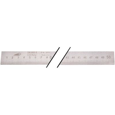 Helios Preisser Modelo DIN 866/II Escala de Medición de Acero 500mm Helios Preisser Modelo DIN 866/II Escala de Medición de Acero 500mm