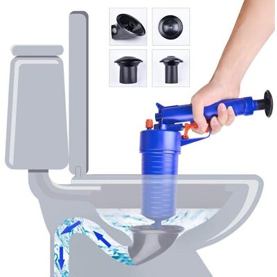 OEM Desatascador De Inodoro Desatascador - Bomba Manual De Alta Presión Con 4 Adaptadores, Herramienta De Limpieza De Desagües OEM Desatascador De Inodoro Desatascador - Bomba Manual De Alta Presión Con 4 Adaptadores, Herramienta De Limpieza De Desagües
