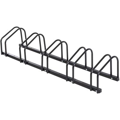 HELLOSHOP26 Soportes Para 5 Bicicletas De Suelo 145 X 33 X 27 Cm Almacenamiento Compacto Neumáticos 65 Mm Fijación Pretaladrada Moderna De Acero Negro 210006929 HELLOSHOP26 Soportes Para 5 Bicicletas De Suelo 145 X 33 X 27 Cm Almacenamiento Compacto Neumáticos 65 Mm Fijación Pretaladrada Moderna De Acero Negro 210006929