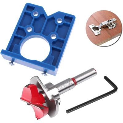 GALOZZOIT Juego De Brocas Forstner De 35 Mm Para Bisagras Con Guía De Posicionamiento Para Brocas De Bisagras Ocultas, Herramientas Para Bisagras De Armarios Y Placas De Montaje, Carpintería. GALOZZOIT Juego De Brocas Forstner De 35 Mm Para Bisagras Con Guía De Posicionamiento Para Brocas De Bisagras Ocultas, Herramientas Para Bisagras De Armarios Y Placas De Montaje, Carpintería.
