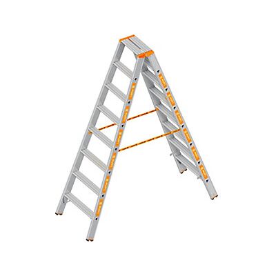 Layher - Escalera Tipo Tijera Acceso Por Ambos Lados 2 X 8 Peldaños Layher - Escalera Tipo Tijera Acceso Por Ambos Lados 2 X 8 Peldaños
