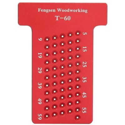 ENOWELIR Herramienta De Trazado De Agujeros Tipo T De Aluminio – Calibre De Posicionamiento Para Cepillo De Madera – Calibre Cruzado De Precisión Para Marcado Manual ENOWELIR Herramienta De Trazado De Agujeros Tipo T De Aluminio – Calibre De Posicionamiento Para Cepillo De Madera – Calibre Cruzado De Precisión Para Marcado Manual