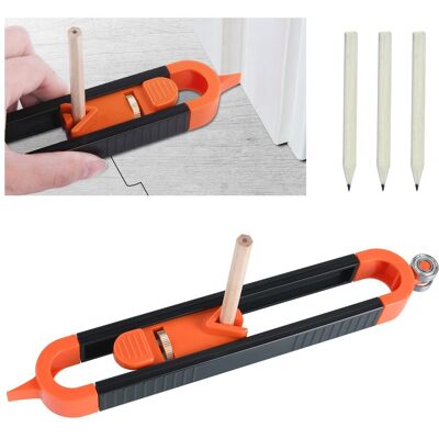 JUSCH Perfilador De Sílex Con Cerradura, Herramienta De Perfilado, Regla De Medición Para Carpintería, Herramienta De Calibre Para Replicar Perfiles Irregulares, Regalo De Carpintero JUSCH Perfilador De Sílex Con Cerradura, Herramienta De Perfilado, Regla De Medición Para Carpintería, Herramienta De Calibre Para Replicar Perfiles Irregulares, Regalo De Carpintero