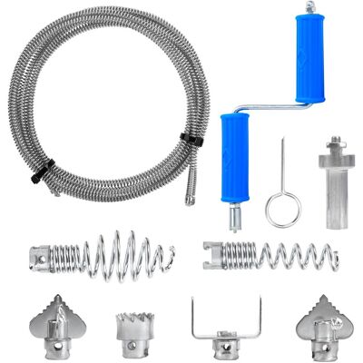 OEM Kit De Barrena Para Desatascar Desagües, 5 M De Longitud, 12 Mm De Diámetro Con 6 Cabezales Industriales, Adaptador Manual Y Eléctrico Para Limpieza De Desagües Y Tuberías De Alta Resistencia. OEM Kit De Barrena Para Desatascar Desagües, 5 M De Longitud, 12 Mm De Diámetro Con 6 Cabezales Industriales, Adaptador Manual Y Eléctrico Para Limpieza De Desagües Y Tuberías De Alta Resistencia.