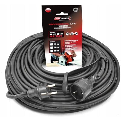 Awtools AW70244 Extensión eléctrica - 30m, IP44, 16A Awtools AW70244 Extensión eléctrica - 30m, IP44, 16A