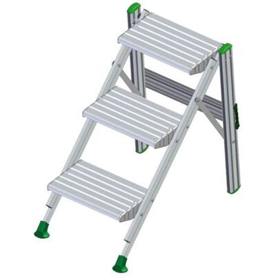 Escalera Plegable Ligera de Kaiser Kraft - Azul RAL 5012 Escalera Plegable Ligera de Kaiser Kraft - Azul RAL 5012