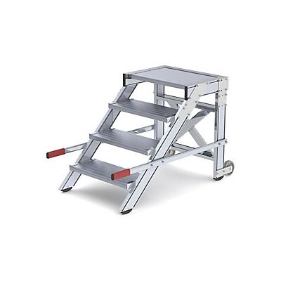 GÜNZBURGER STEIGTECHNIK Escalera De Plataforma Anchura De Los Peldaños 600 Mm Carga GÜNZBURGER STEIGTECHNIK Escalera De Plataforma Anchura De Los Peldaños 600 Mm Carga