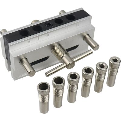 OEM Plantilla De Perforación Autocentrante Para Espigas, Medidas Métricas, Herramienta De Posicionamiento Para Madera Gruesa 105408 OEM Plantilla De Perforación Autocentrante Para Espigas, Medidas Métricas, Herramienta De Posicionamiento Para Madera Gruesa 105408