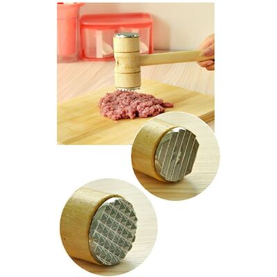 Trade Shop Mazo - Abrazadera de carne de madera de doble cara - Herramienta de cocina Trade Shop Mazo - Abrazadera de carne de madera de doble cara - Herramienta de cocina