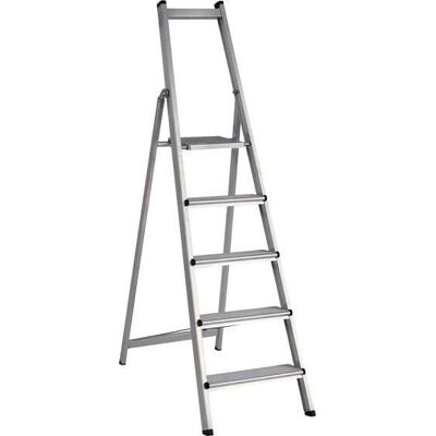 MARCA Escalera Aluminio 6 Peldaños Ancha Reforzada Domestica 1,34m MARCA Escalera Aluminio 6 Peldaños Ancha Reforzada Domestica 1,34m