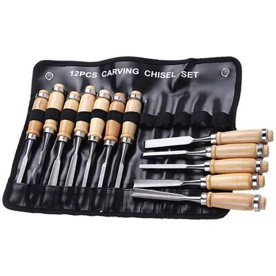 DPZO Juego Profesional De 12 Cinceles Para Madera. Acero Templado Y Madera Pulida. Para Tallar Y Trabajos De Detalle. Incluye Estuche. DPZO Juego Profesional De 12 Cinceles Para Madera. Acero Templado Y Madera Pulida. Para Tallar Y Trabajos De Detalle. Incluye Estuche.