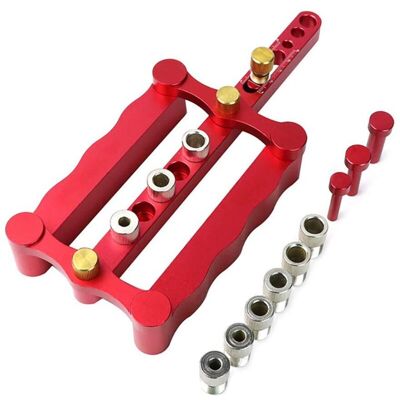 DPZO Kit De Plantillas Para Taladrar Madera - 6/8/10 Mm - Herramienta Para Trabajar La Madera (rojo) DPZO Kit De Plantillas Para Taladrar Madera - 6/8/10 Mm - Herramienta Para Trabajar La Madera (rojo)
