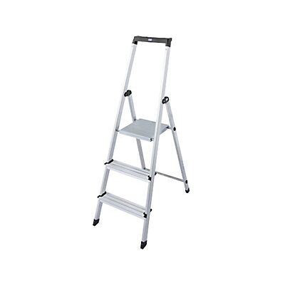 Krause - Escalera Tipo Tijera De Peldaños Planos Con Plataforma De Krause - Escalera Tipo Tijera De Peldaños Planos Con Plataforma De