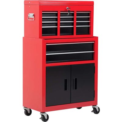 HELLOSHOP26 Carro De Herramientas 61.6 X 33 X 108 Cm 6 Cajones Cofre Extraíble Cerradura Antideslizante Industrial Práctico De Acero Rojo 210008043 HELLOSHOP26 Carro De Herramientas 61.6 X 33 X 108 Cm 6 Cajones Cofre Extraíble Cerradura Antideslizante Industrial Práctico De Acero Rojo 210008043