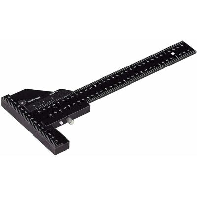 LLING Regla De Carpintero Multifuncional Para Marcar Madera, De Aluminio, En Forma De T, Calibre De Marcado De 0 A 280 Mm, Herramienta De Medición Precisa De 0,02 Mm, Color Negro, Una Pieza, Lilaris LLING Regla De Carpintero Multifuncional Para Marcar Madera, De Aluminio, En Forma De T, Calibre De Marcado De 0 A 280 Mm, Herramienta De Medición Precisa De 0,02 Mm, Color Negro, Una Pieza, Lilaris