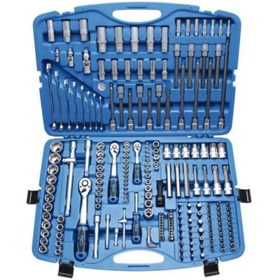 BGS TECHNIC Bgs Kit De Dados Completo 214 Piezas Acero Azul BGS TECHNIC Bgs Kit De Dados Completo 214 Piezas Acero Azul