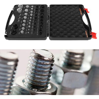 OEM Juego De 44 Piezas Para Medir Roscas De Tuercas Y Tornillos, Métricas E Imperiales, De Aleación De Aluminio, Herramienta De Identificación De Alta Precisión Con Estuche De Almacenamiento. OEM Juego De 44 Piezas Para Medir Roscas De Tuercas Y Tornillos, Métricas E Imperiales, De Aleación De Aluminio, Herramienta De Identificación De Alta Precisión Con Estuche De Almacenamiento.