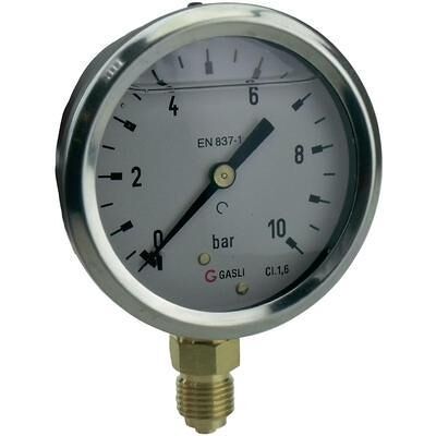 Manómetro neumático ICH 63R10.MGE - 0-10 bar - 63mm Manómetro neumático ICH 63R10.MGE - 0-10 bar - 63mm