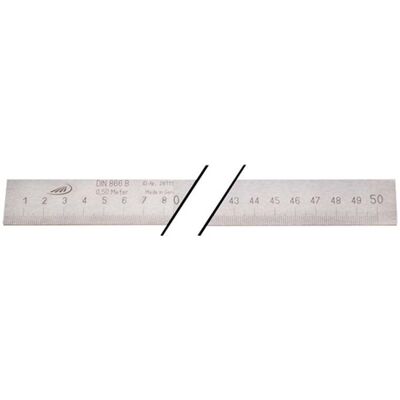 Helios Preisser Modelo DIN 866/II Escala de Medición de Acero 500mm Helios Preisser Modelo DIN 866/II Escala de Medición de Acero 500mm
