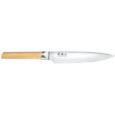 Cuchillo de Cocina Kai Seki Magoroku Compuesto - 18cm, Mango Marrón Cuchillo de Cocina Kai Seki Magoroku Compuesto - 18cm, Mango Marrón