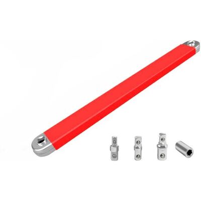 OEM Juego De Llaves De Extensión De Trinquete Descentradas De 38 Cm (15 Pulgadas), Mango Resistente, Extensión De Llave De Vaso Manual, Color Rojo OEM Juego De Llaves De Extensión De Trinquete Descentradas De 38 Cm (15 Pulgadas), Mango Resistente, Extensión De Llave De Vaso Manual, Color Rojo
