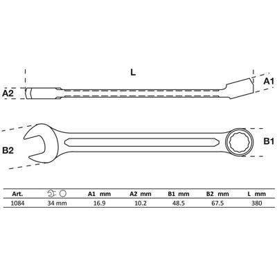 BGS TECHNIC Llave Combinada 34 Mm BGS TECHNIC Llave Combinada 34 Mm