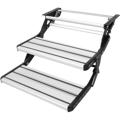 MOPHORN Vevor Escalera Para Vehículo Recreativo De 2 Escalones Carga De 199,58 Kg Escaleras Retráctiles Manuales Antideslizantes De Aleación De Aluminio, Para Vehículos Recreativos, Remolques, Autocaravanas MOPHORN Vevor Escalera Para Vehículo Recreativo De 2 Escalones Carga De 199,58 Kg Escaleras Retráctiles Manuales Antideslizantes De Aleación De Aluminio, Para Vehículos Recreativos, Remolques, Autocaravanas