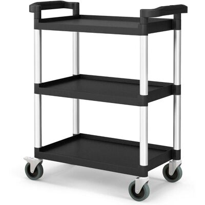 HELLOSHOP26 Carro De 3 Niveles Lote De 1 80 X 41 X 97 Cm Capacidad 225kg Diseño Moderno Acabado Negro En Aluminio Pp 200011398 HELLOSHOP26 Carro De 3 Niveles Lote De 1 80 X 41 X 97 Cm Capacidad 225kg Diseño Moderno Acabado Negro En Aluminio Pp 200011398
