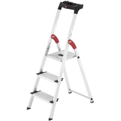 Escalera Tijera Aluminio Peldaño Ancho Xxl Easyclix (3 Peldaños) R Hailo Escalera Tijera Aluminio Peldaño Ancho Xxl Easyclix (3 Peldaños) R Hailo