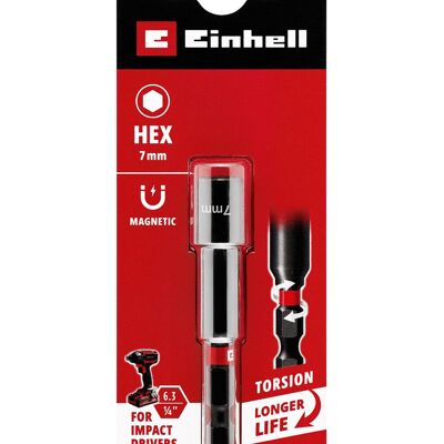 Einhell Accessories Llave De Enchufe Hexagonal Magnética 7 Mm Conexión 1/4" E 6.3 Cromo Vanadio Einhell Accessories Llave De Enchufe Hexagonal Magnética 7 Mm Conexión 1/4" E 6.3 Cromo Vanadio
