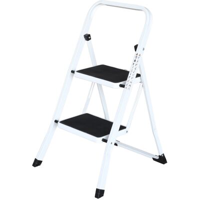 VIVOL Escalera Doméstica 2 Peldaños - Plegable - Blanca VIVOL Escalera Doméstica 2 Peldaños - Plegable - Blanca