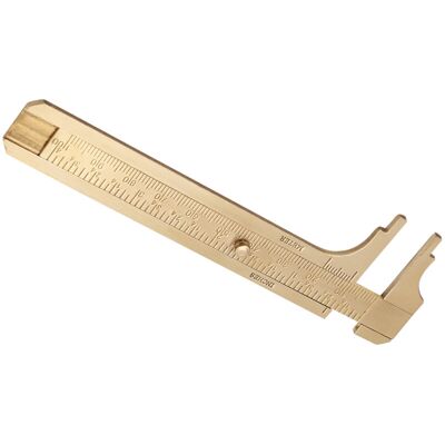 OEM 1 Calibrador De Latón, Regla Vernier, Herramienta De Medición De Doble Escala Mm/pulgada (100 Mm) -crezuo OEM 1 Calibrador De Latón, Regla Vernier, Herramienta De Medición De Doble Escala Mm/pulgada (100 Mm) -crezuo