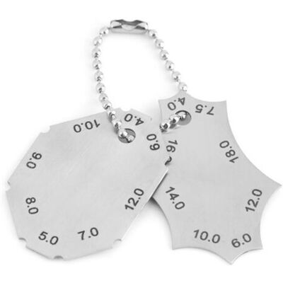 DPZO Herramienta De Prueba Para Soldaduras De Acero Inoxidable, Juego De Dos Piezas De Calibres De Rosca Métricos/mm DPZO Herramienta De Prueba Para Soldaduras De Acero Inoxidable, Juego De Dos Piezas De Calibres De Rosca Métricos/mm
